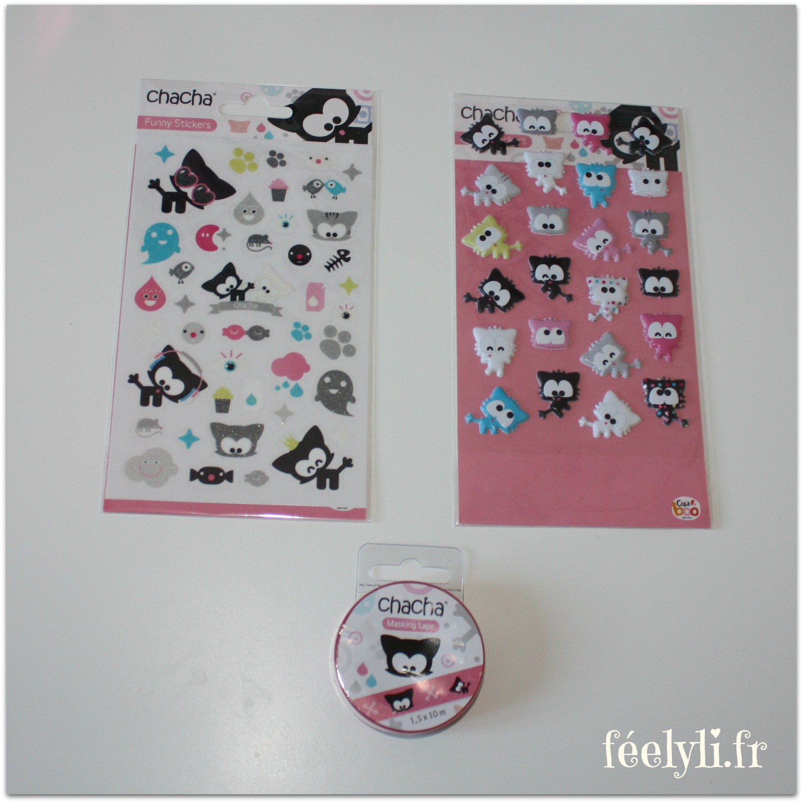 stickers et masking tape chacha