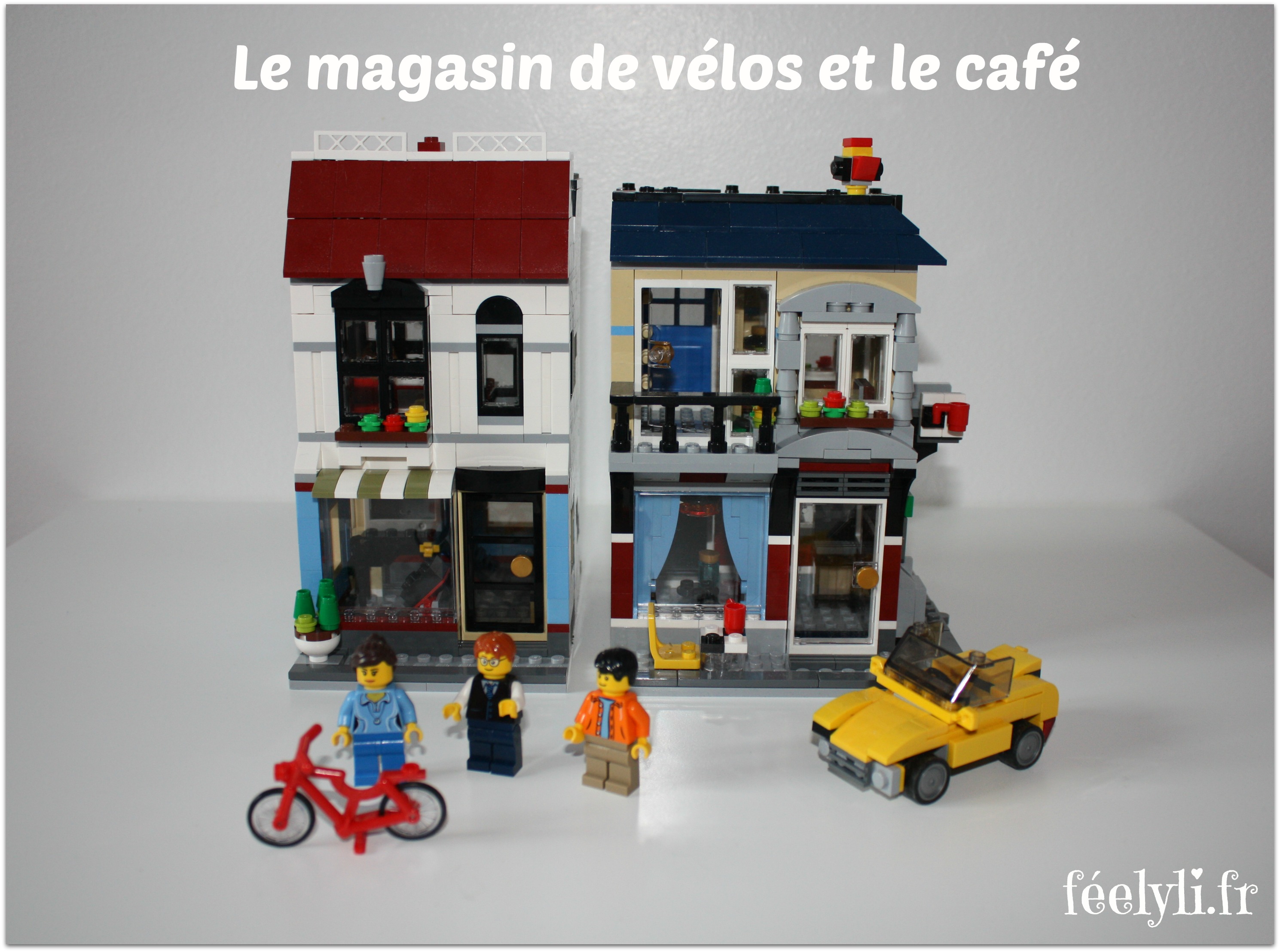 magasin de vélos et café lego