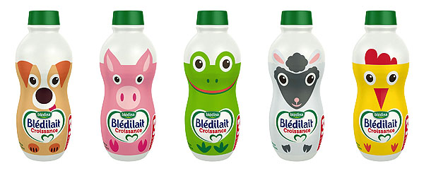 bouteilles lait animaux